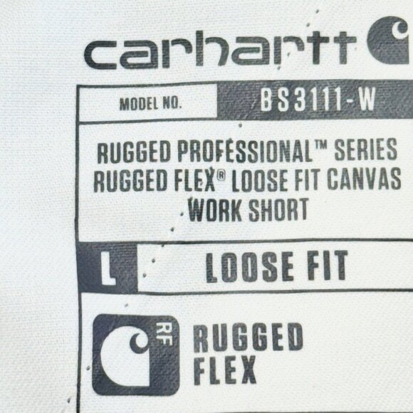 Carhartt Womens Rugged Flex Loose Grey Canvas Work Shorts Size 12 NWT 10" Inseam - Picture 7 of 11